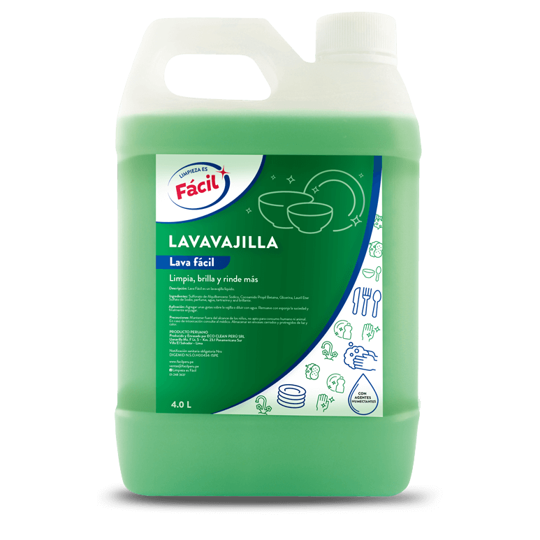 Lavavajilla liquida 4 Lt. - Facil