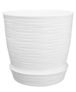 Maceta Redonda Estilo Piedra 21x20 Cm. - Rey