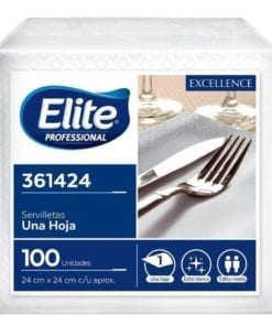 Servilletas Cocktail 24x24 / x100 - Elite Professional 361424