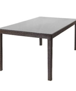 Mesa Tavarúa 145 X 85 Modelo Ratán Con Vidrio - Rey (Bajo pedido)