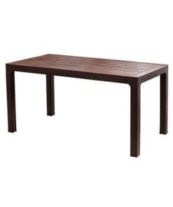 Mesa Roble Con Ratán 150 X 80 - Rey (Bajo pedido)