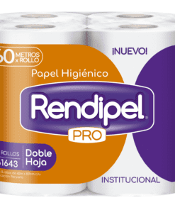 Papel Higiénico Doble Hoja 8X4 - 60 Mtrs - Rendipel Pro