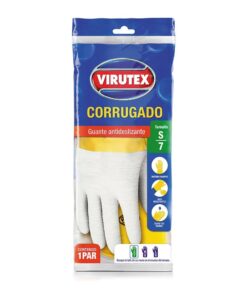 Guante corrugado amarillo talla S – Virutex