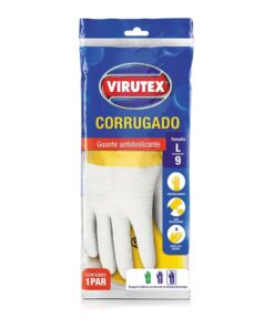 Guante corrugado amarillo talla L - Virutex