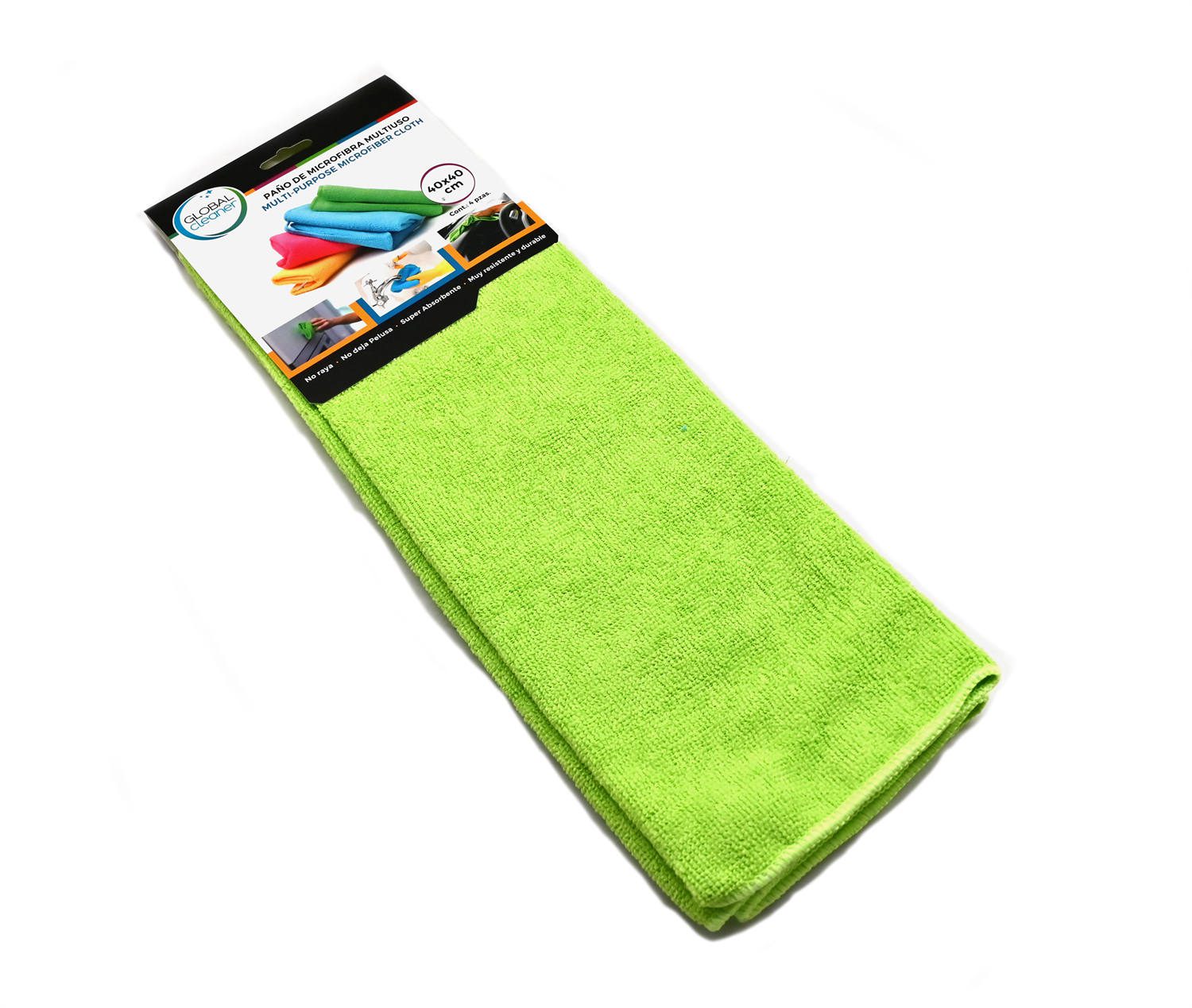 Paño microfibra x4 und 40x40 cm. - Global Cleaner