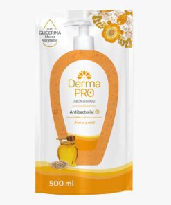 Jabon liquido doypack 500 ml. Avena y miel - Derma pro