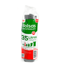 Bolsas en rollo negra 35 lts 22x26" 50 und - 1+UNO