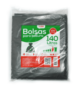 Bolsas Negra 140 lts plana 34x40" 100 und -1+UNO