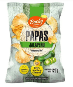 Bucky Papas Sabor Jalapeño 120 gr